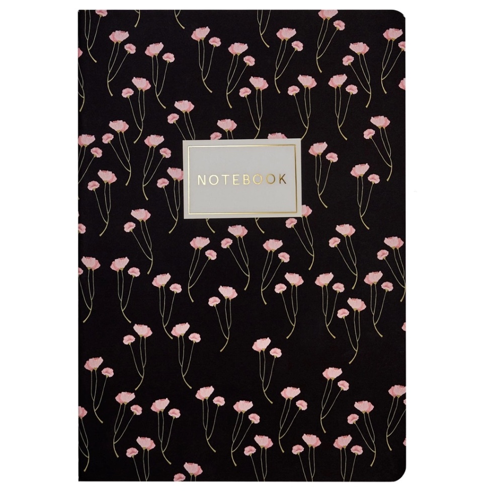 3 for $15 Soft Touch Poppies Floral Notebook – BV Bruno Visconti